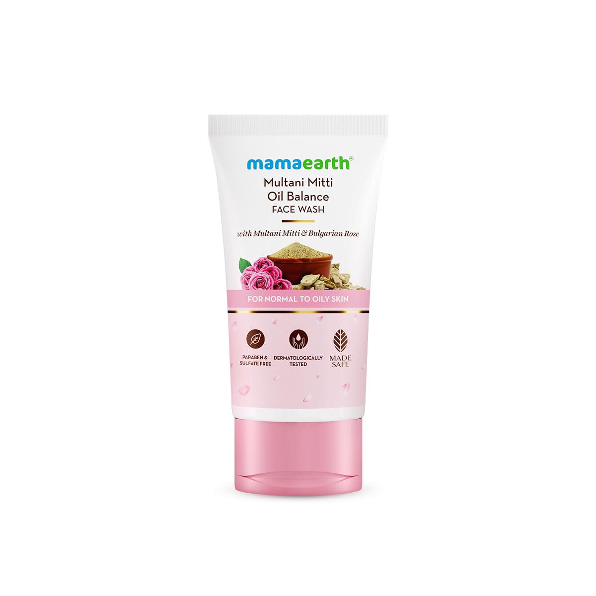 Mamaearth Multani Mitti Oil Balance Face Wash with Multani Mitti & Bulgarian Rose for Normal to Oily Skin - 150 ml