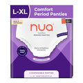 Nua Comfort Period Panties (L-XL) | Pack of 5 | Disposable | 360° Coverage | Zero Irritation | 4X Comfort | for Heavy Flow | No rashes | Leakproof | Seamless | 100% Toxic-Free White