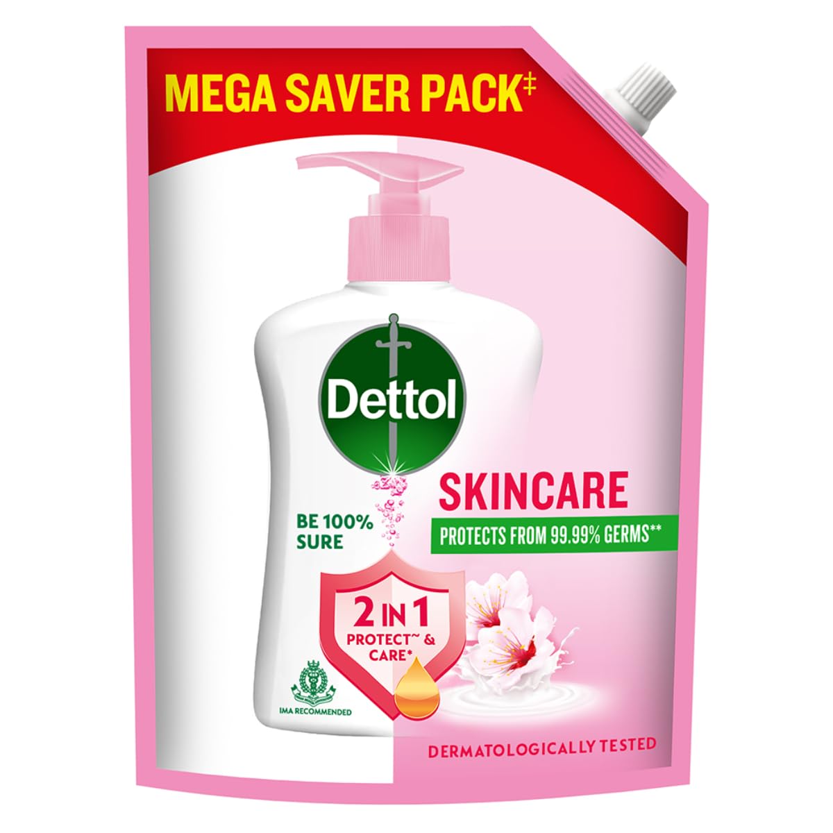 Dettol Liquid Handwash Refill – Skincare Hand Wash- 1350ml