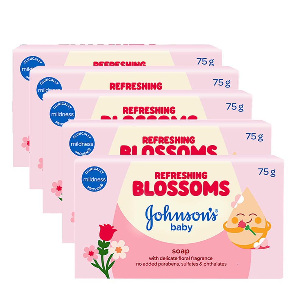 Johnson's Baby Refreshing Blossoms Soap 75g (Pack of 5)
