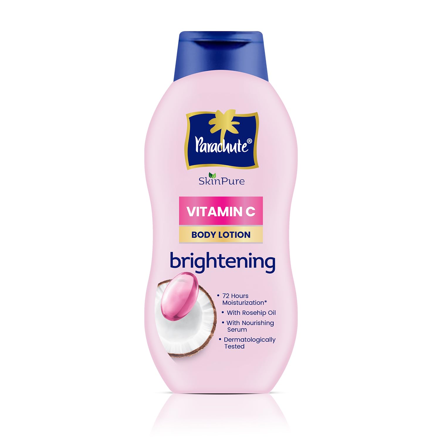 Parachute SkinPure Body Lotion with Vitamin C & Virgin Coconut Oil | Brightening Daily Moisturizer for Glowing Skin | Long-Lasting Hydration | Chemical-Free | Safe for All Skin Types | 400 ml