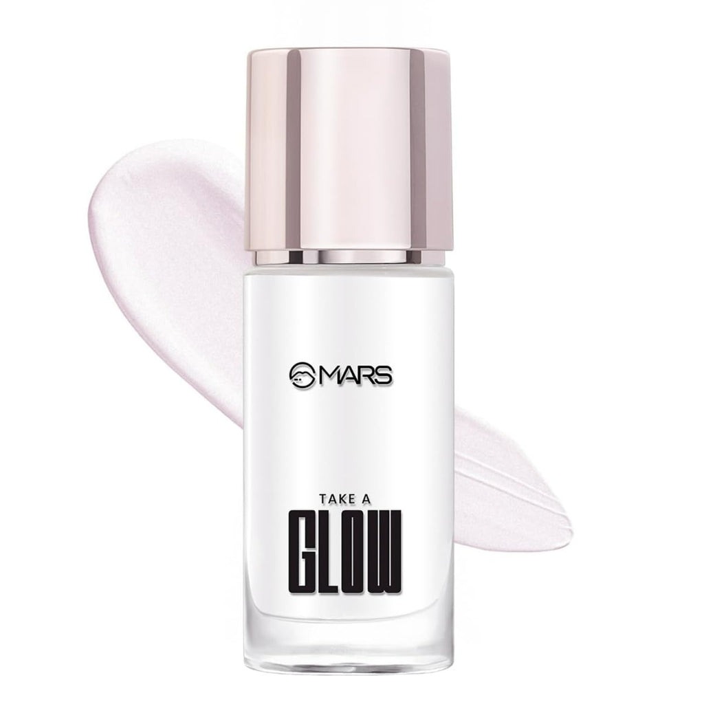 MARS Take A Glow Illuminating Primer + Strobe Cream | 3-in-1 Formula: Moisturiser, Face Primer & Highlighter ,30ml
