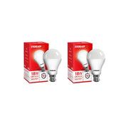 Eveready 18W LED Bulb | 1800 Lumen | 4KV Surge Protection | Long Life & Low Maintenance | BIS Certified | 1 Year Warranty | 100 Lumens Per Watt | Cool Day Light (6500K) | B22 | Pack of 2
