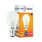 wipro Garnet 14W LED Bulb for Home & Office |Warm White (2700K) | B22 Base|220 degree Light coverage |4Kv Surge Protection |400V High Voltage Protection |Energy Efficient | Pack of 1