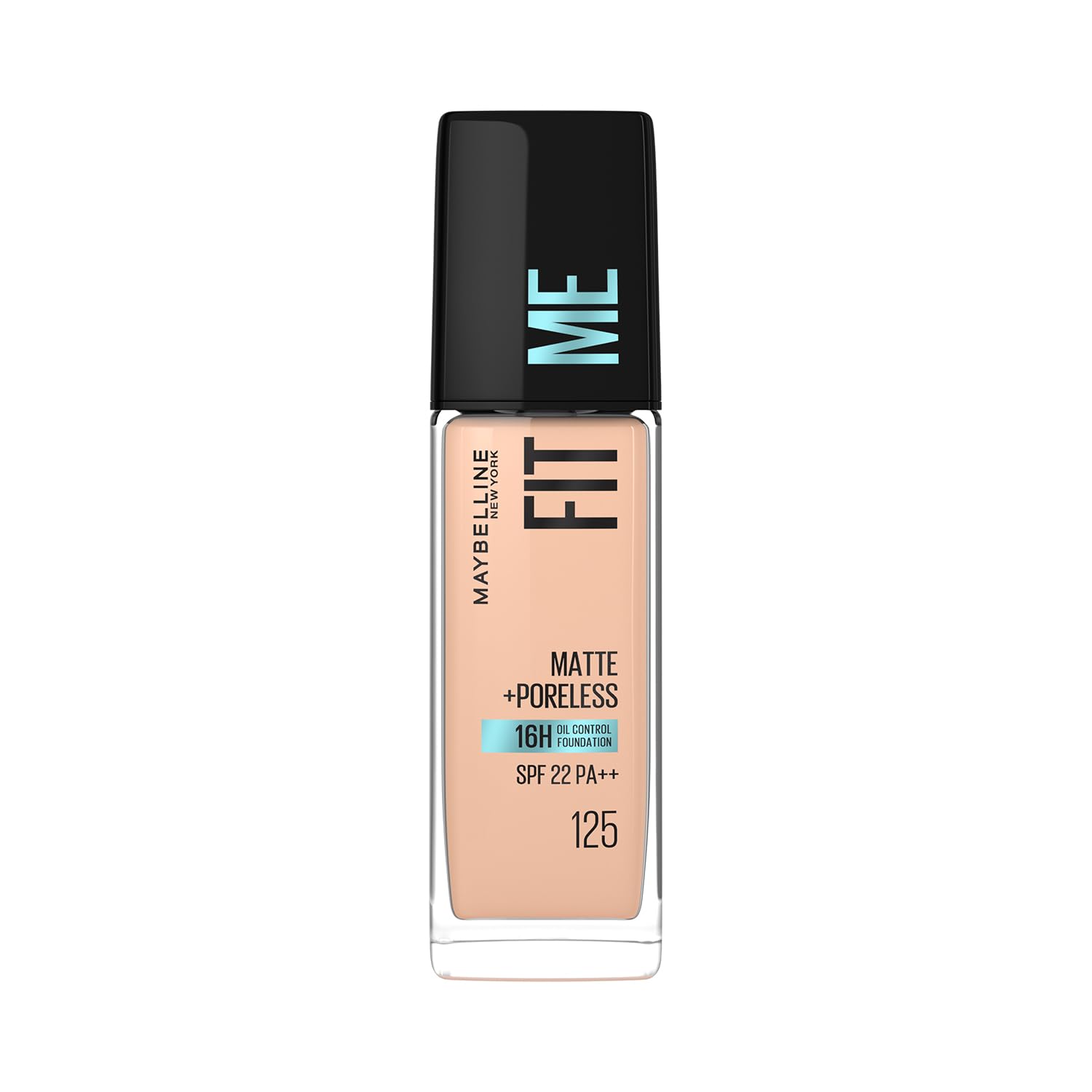 Maybelline New York Fit Me Matte + Poreless Liquid Foundation, 125 Nude
