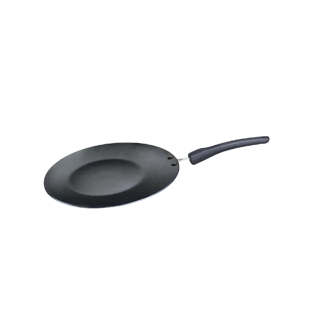 Prestige OMG DLX Concave Induction Base Non-Stick Aluminium Tawa, 250mm, Black