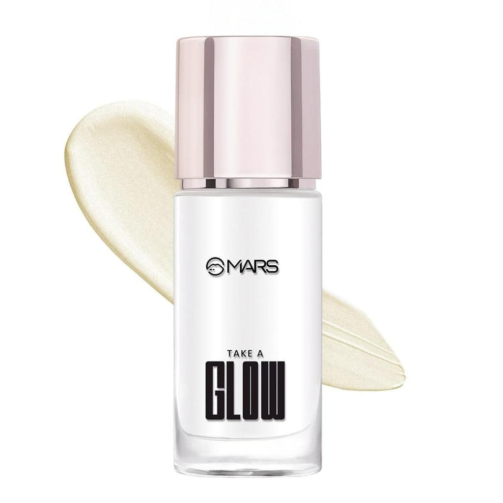 MARS Take A Glow Illuminating Primer + Strobe Cream | 3-in-1 Formula: Moisturiser, Face Primer & Highlighter,30ml