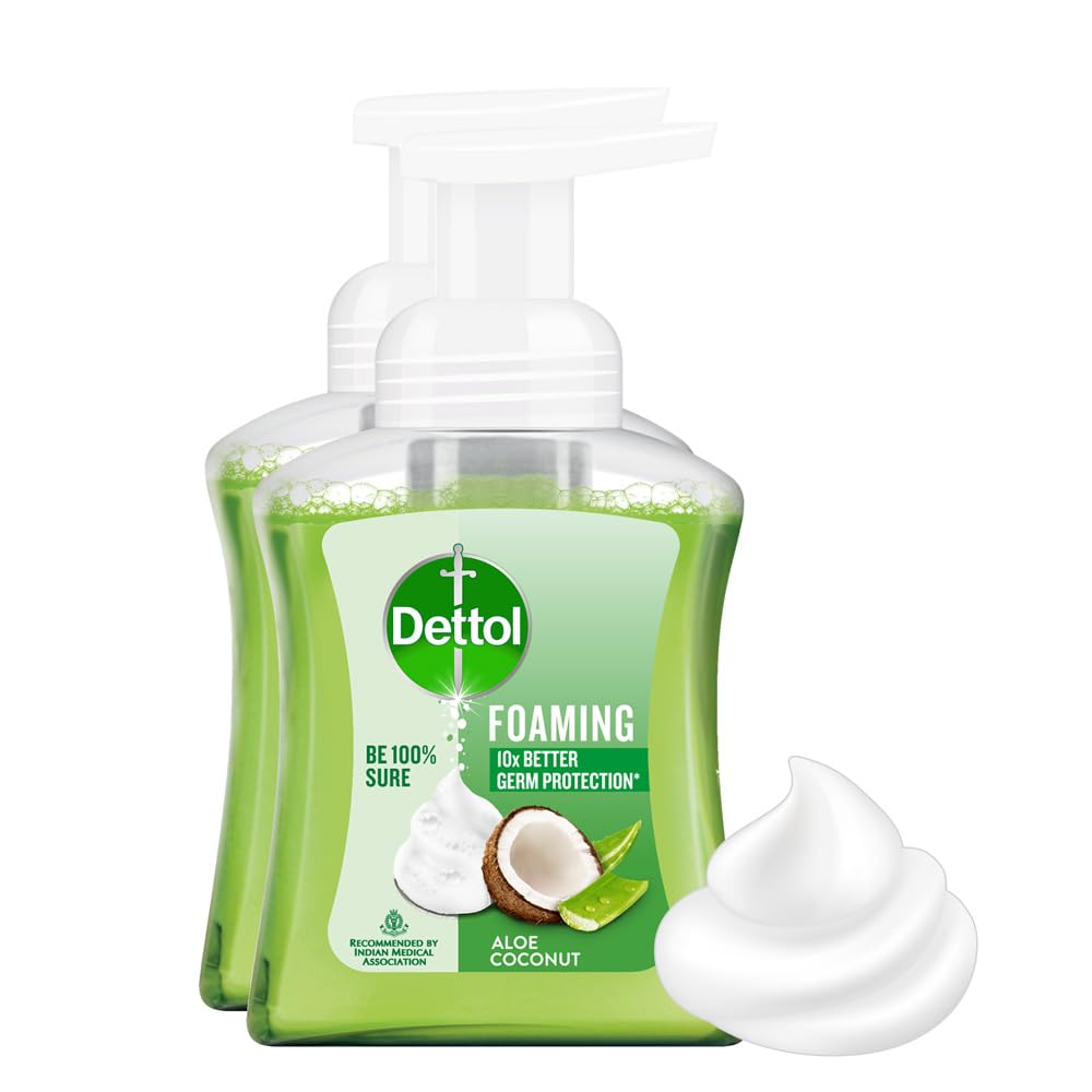 Dettol Foaming Handwash Pump - Aloe Coconut (Pack of 2-250ml each)