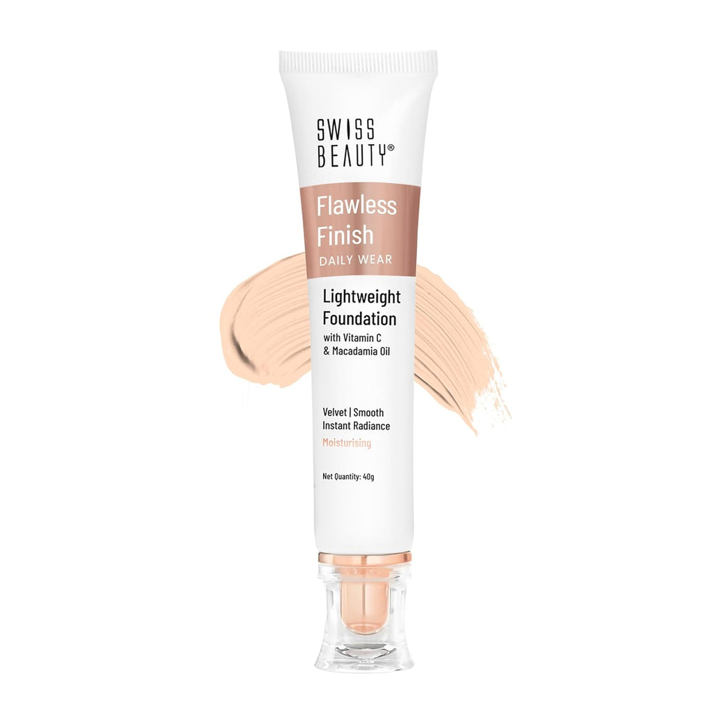 Swiss Beauty Flawless Finish Foundation - Medium Coverage, Lightweight, (40g)