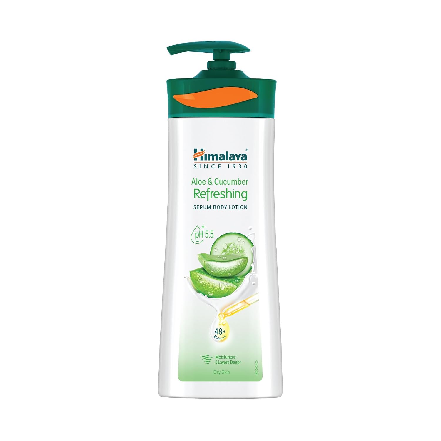 Himalaya Aloe & Cucumber Refreshing Serum Body Lotion| 400ml| Aloe Vera | Cucumber Extracts| Refreshes & Cools Skin | 48 H Moisturization | pH 5.5 | Moisturizes 5 Layers Deep