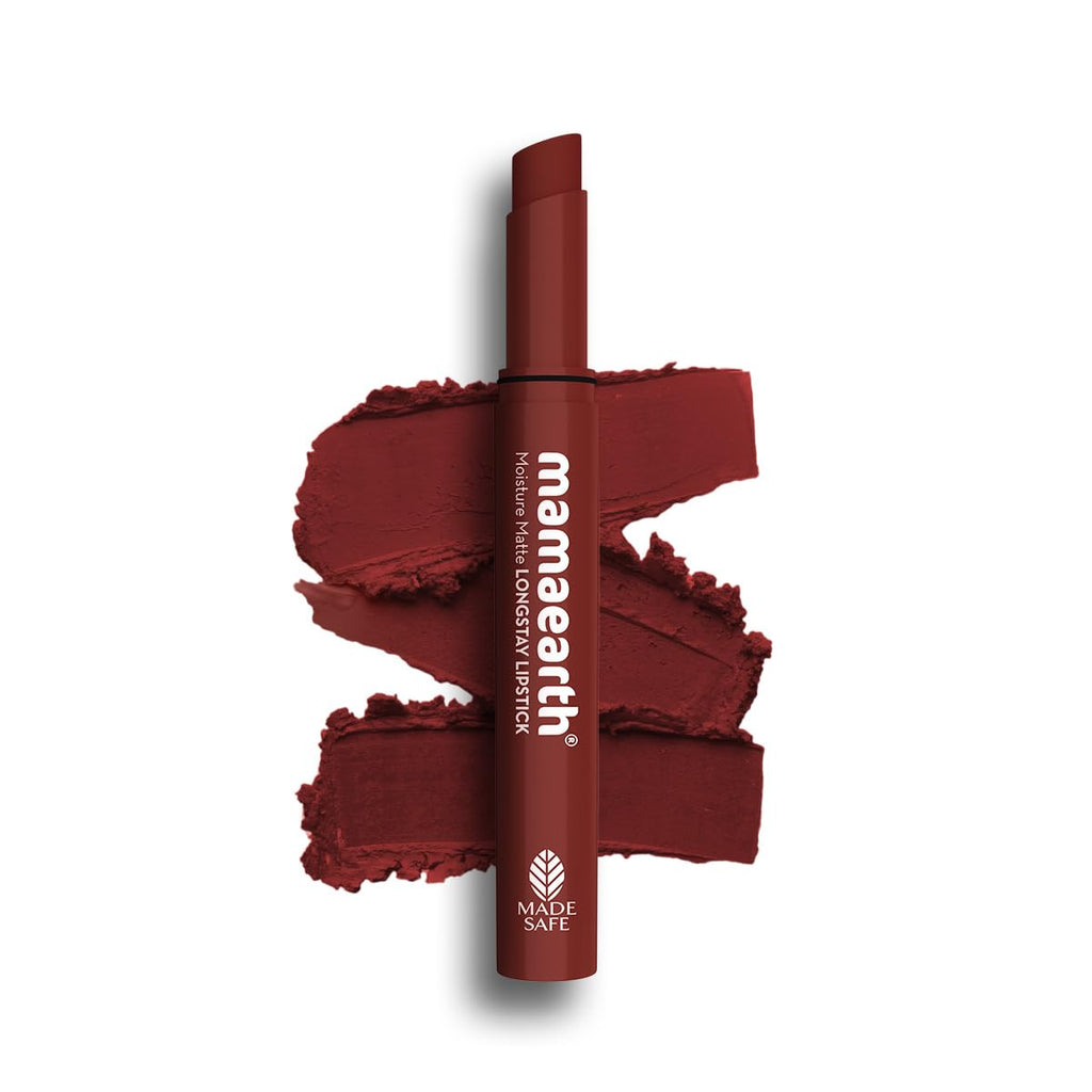 Mamaearth Moisture Matte Longstay Lipstick with Avocado Oil & Vitamin E for 12 Hour Long Stay - 2g
