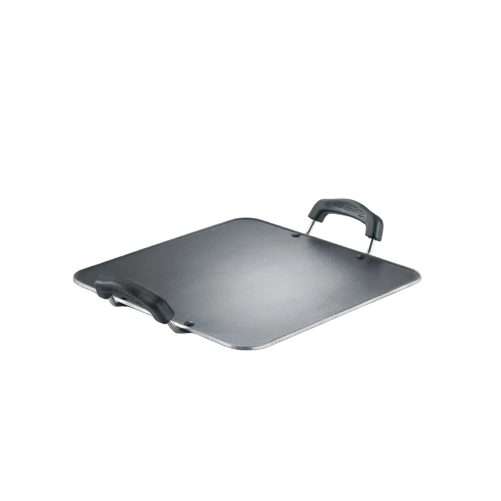 Prestige Aluminium Omega Select Plus Residue Free Non-Stick Heavy Gauge Square Tawa, 30 cm, Black