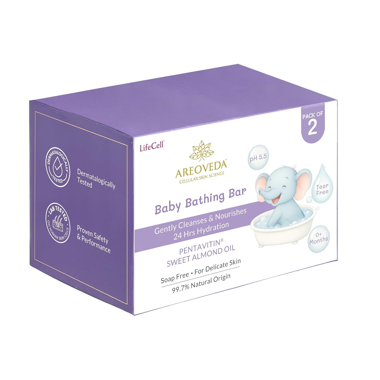 AreoVeda Baby Bathing Bar (100gm*2)