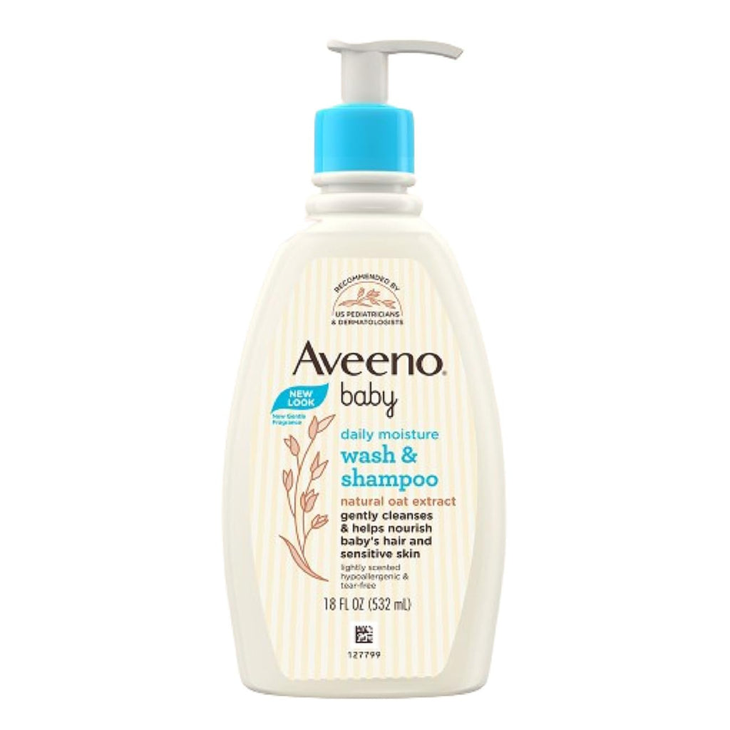 Aveeno Baby Daily Moisture Wash & Shampoo,532ml