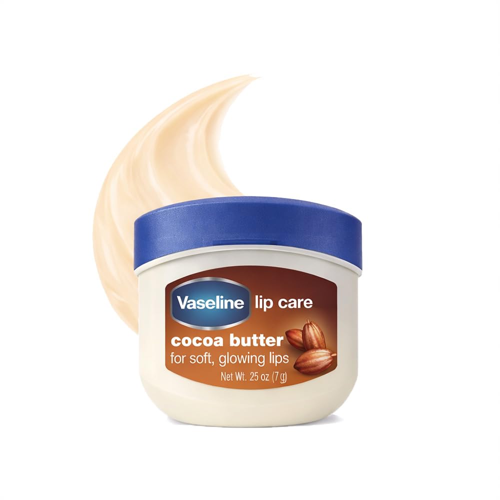 Vaseline Lip Therapy Cocoa Butter | Nourishing Balm for Soft & Glowing Finish | 72Hr Moisturization | Cocoa Butter Fragrance | 7g