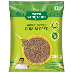 Tata Sampann Cumin Seed (Jeera), Whole Spices, Natural Oils*, Rich Aroma, 200g