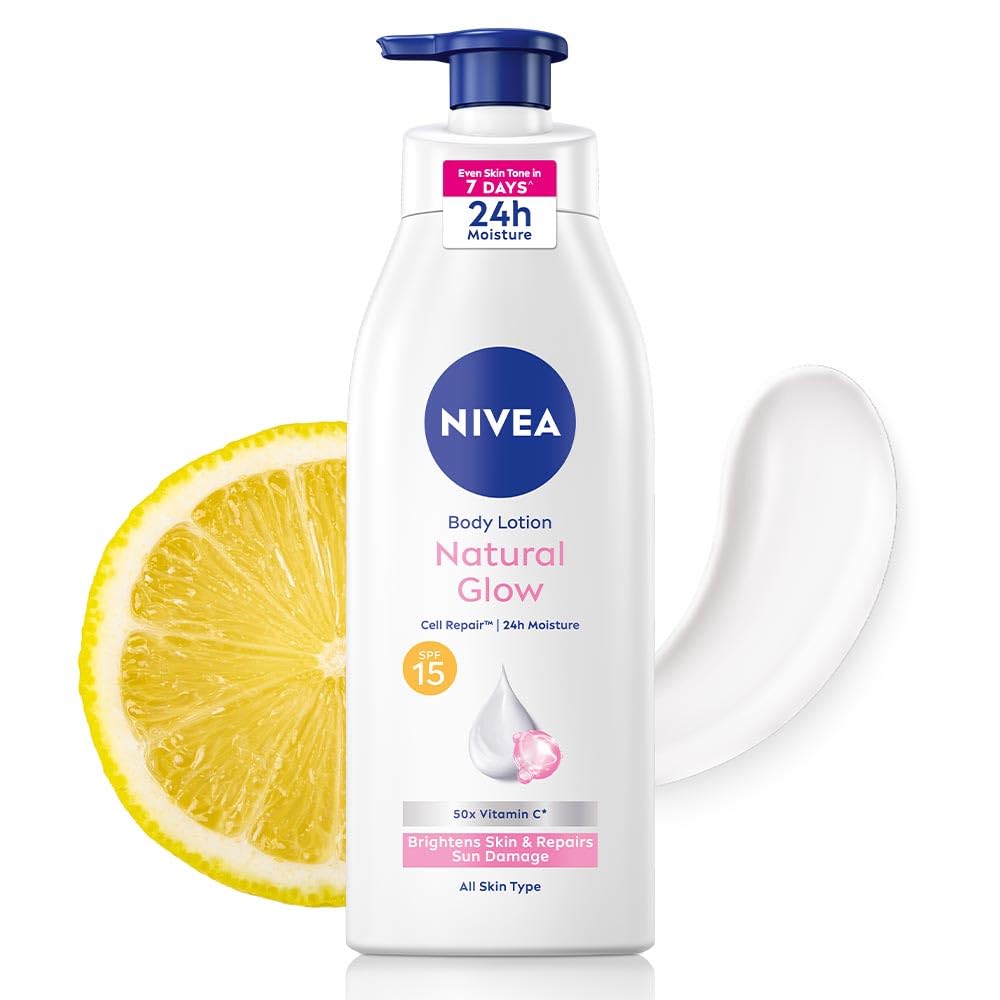 NIVEA Natural Glow Cell Repair Body Lotion,400 ML