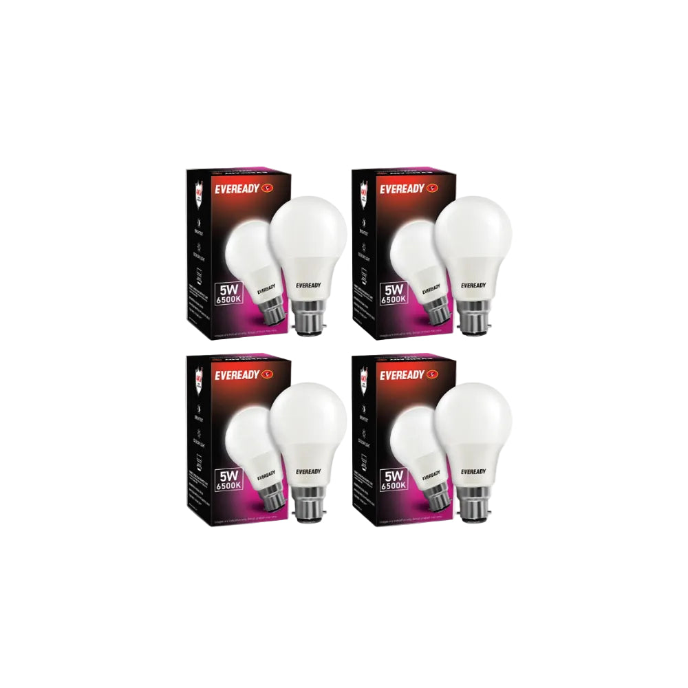 EVEREADY 5W LED Light Bulb, Long Life & Low Maintenance | Mercury-Free, High Efficiency & Glare-Free Light, 100 Lumens Per Watt, Cool Day Light...