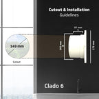 V-Guard Clado 6 150 mm Exhaust Fan |White