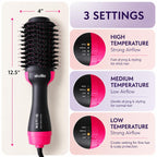 Professional Hot Air Brush One Step Hair Dryer Volumizer Styler Ceramic Tourmaline Ionic Blowout Salon Styler