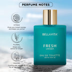 Bella Vita Luxury Fresh Unisex Long Lasting Perfume for Man and Woman | EDT 100ml | Bergamot, Lavender, Ylang Ylang | Citrus, Floral Premium Fragrance for...