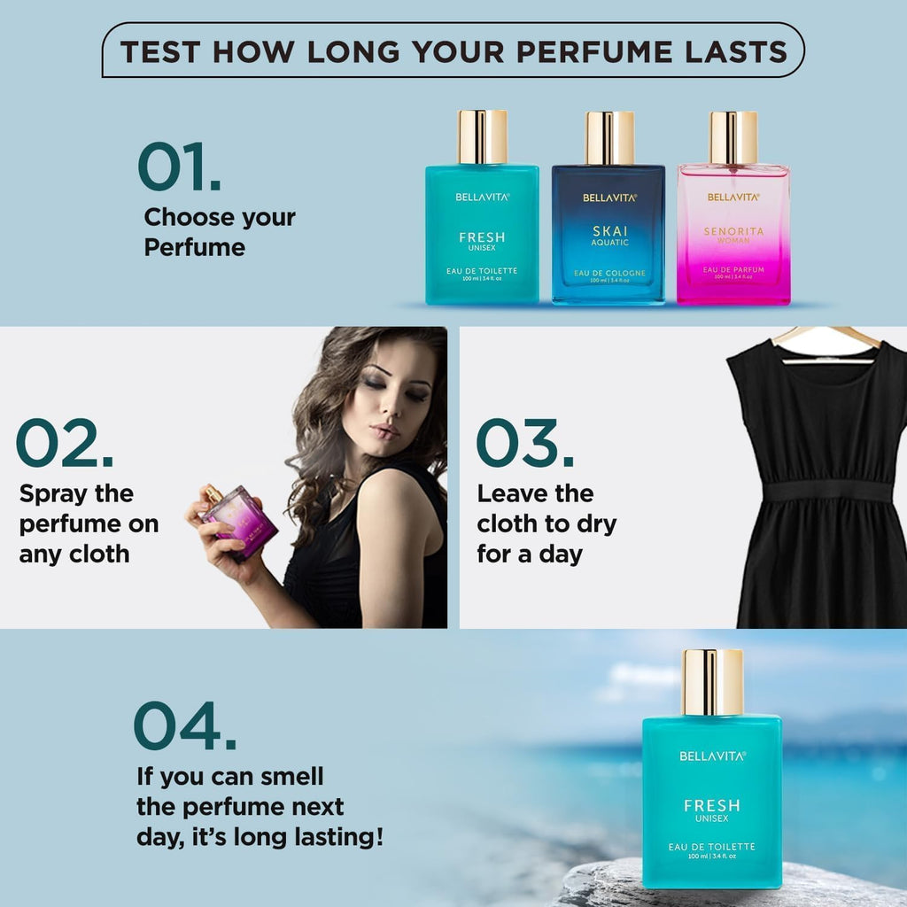 Bella Vita Luxury Fresh Unisex Long Lasting Perfume for Man and Woman | EDT 100ml | Bergamot, Lavender, Ylang Ylang | Citrus, Floral Premium Fragrance for...