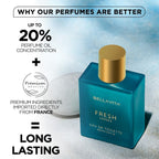 Bella Vita Luxury Fresh Unisex Long Lasting Perfume for Man and Woman | EDT 100ml | Bergamot, Lavender, Ylang Ylang | Citrus, Floral Premium Fragrance for...