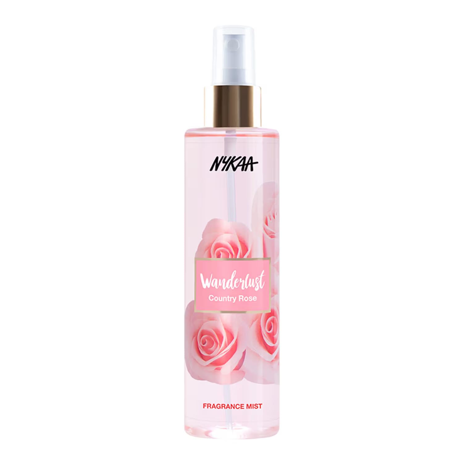 Nykaa Wanderlust Bath and Body Country Rose Fragrance Mist, 200 Ml| Body Mist For Women| Long-Lasting Rose Fragrance| Paraben Free, Cruelty Free, Vegan Formula