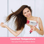 Nova NHP-8104 1400 Watts Compact Hair Dryer ( White/Pink )