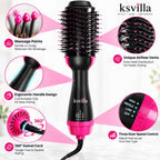 Professional Hot Air Brush One Step Hair Dryer Volumizer Styler Ceramic Tourmaline Ionic Blowout Salon Styler