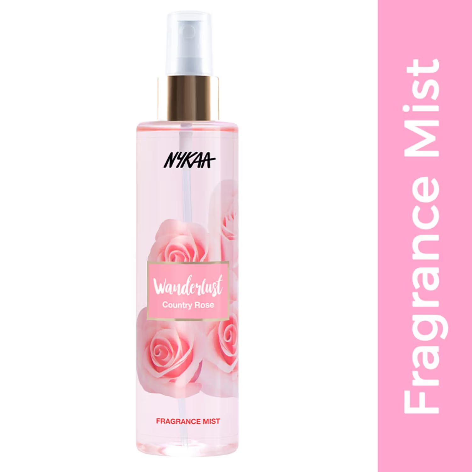 Nykaa Wanderlust Bath and Body Country Rose Fragrance Mist, 200 Ml| Body Mist For Women| Long-Lasting Rose Fragrance| Paraben Free, Cruelty Free, Vegan Formula