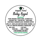 Organic Netra Baby Kajal 8g for Newborns Water-Resistant Smudgeproof Longlasting Enriched with Natural Organic Ingredients Safe for Sensitive Baby Skin No Harmful Chemicals Matte Finish - 8g