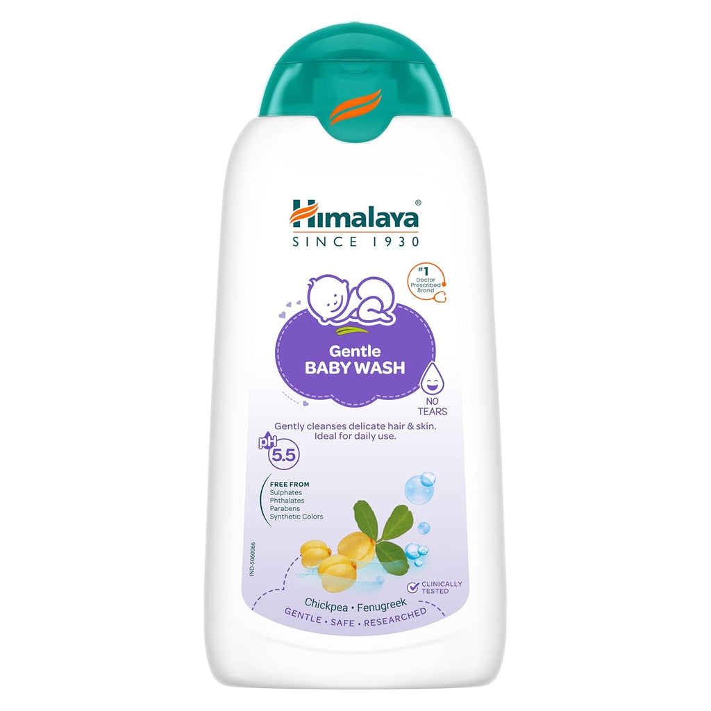 Himalaya Gentle Baby Wash|Chickpea,Fenugreek|pH 5.5|Safe from day1|200ml
