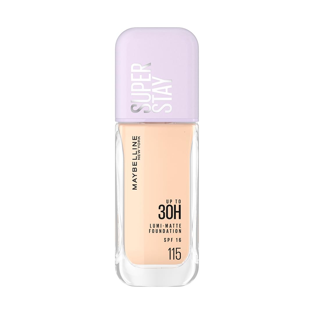 Maybelline New York Super Stay Lumi Matte Liquid Foundation, 115 | 30 HR Long Lasting yet Lightweight, 35ml