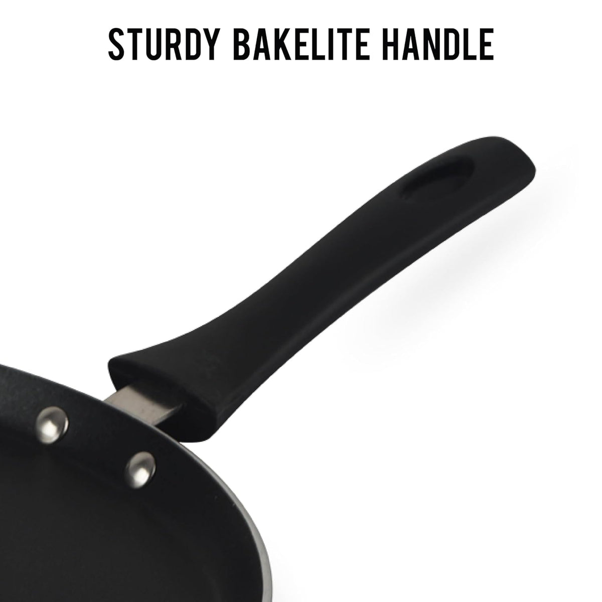 CELLO Platina Aluminium Non-Stick Induction Base Dosa Tawa 28CM with Bakelite Handle, Blue |