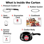 Hawkins Contura Black XT Induction Compatible Aluminium Inner Lid Pressure Cooker, 3 Litre, Black (CXT30)