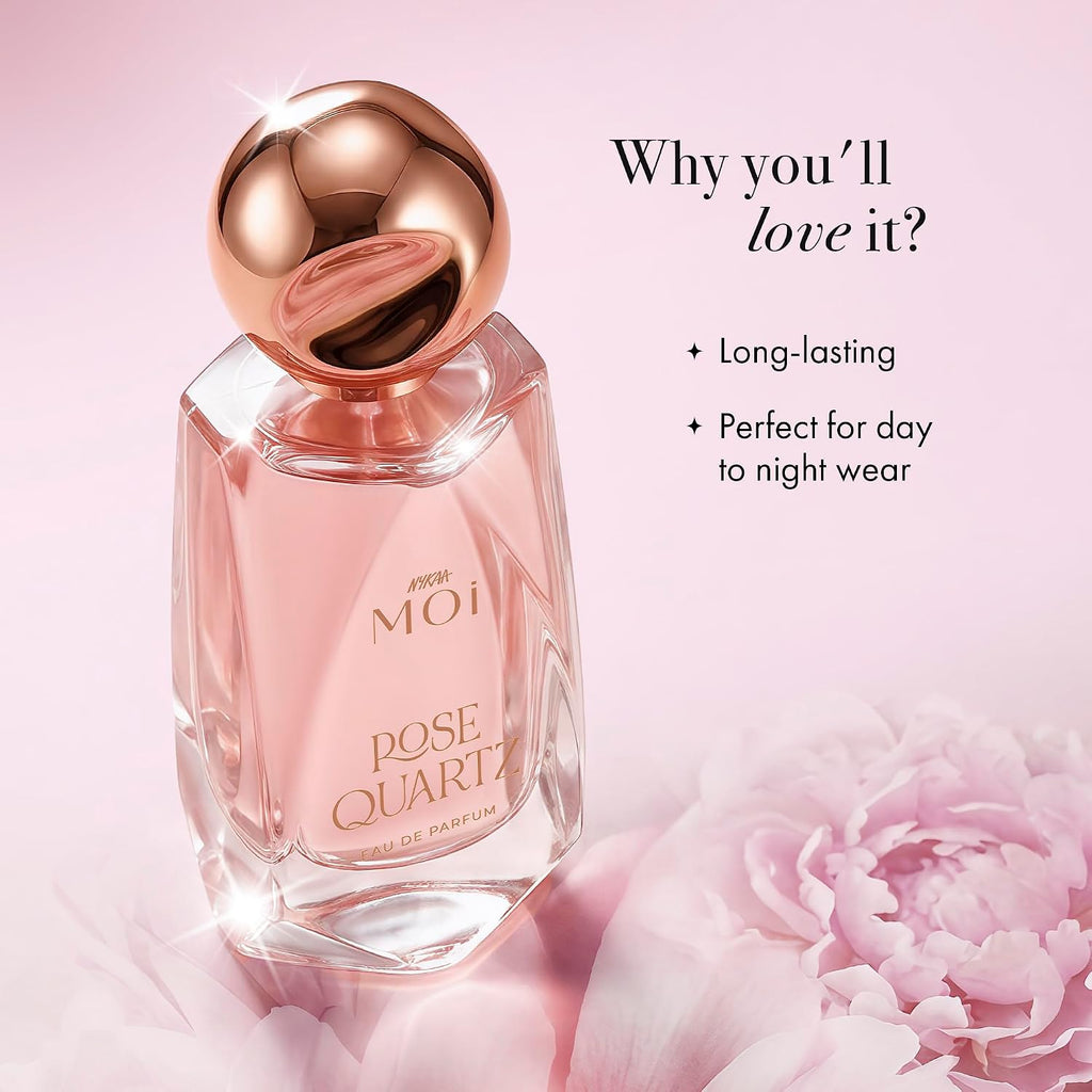 Nykaa Rose Quartz EDP 50ml | Floral Musk Scent for Women | Tuberose, Musk Soft Fragrance | Long-Lasting Everyday & Evening Scent | Luxury Elegant | Best...