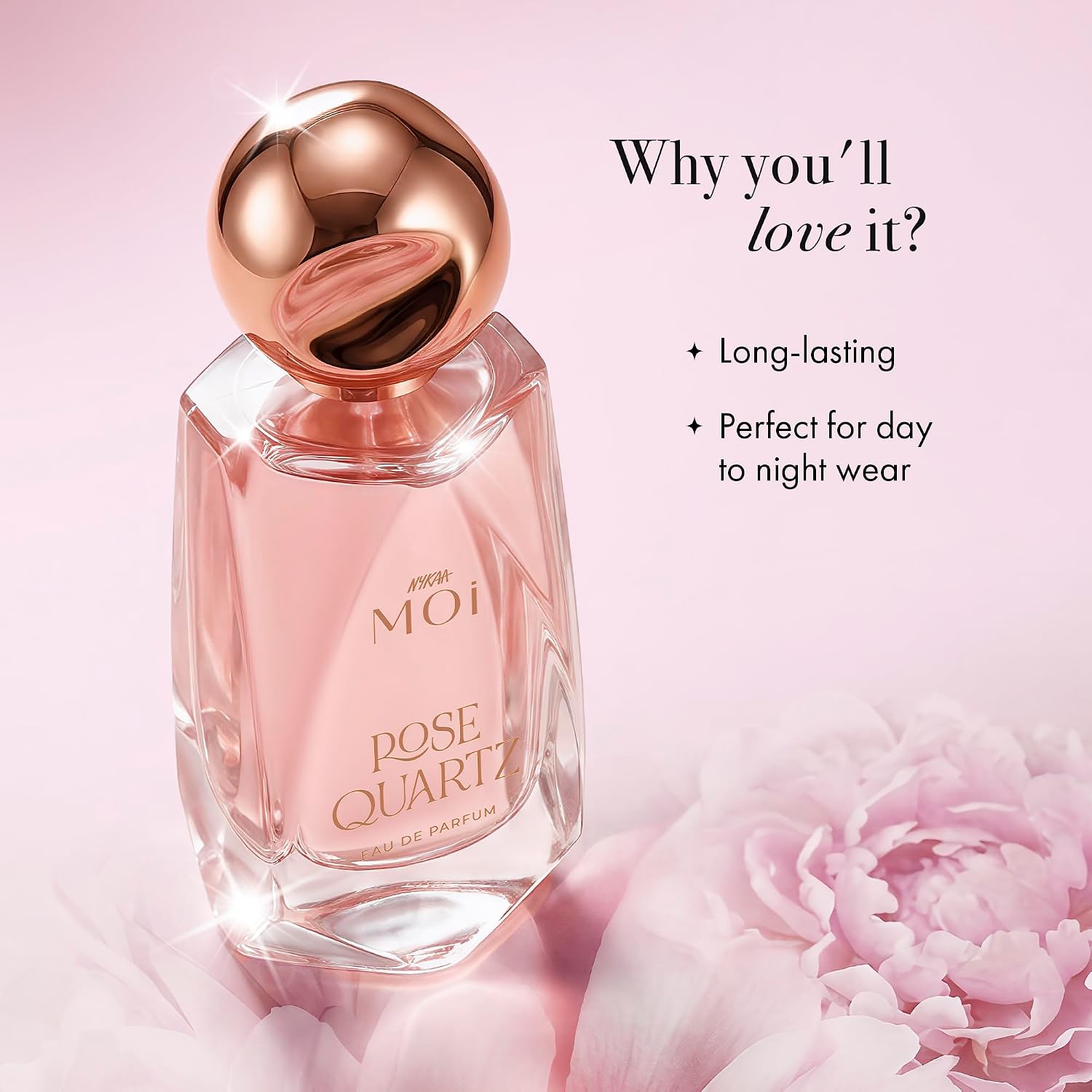 Nykaa Rose Quartz EDP 50ml | Floral Musk Scent for Women | Tuberose, Musk Soft Fragrance | Long-Lasting Everyday & Evening Scent | Luxury Elegant | Best...