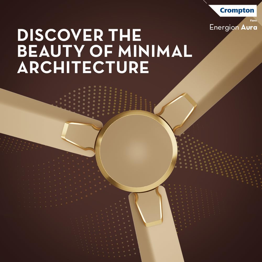 Crompton Premion Aura2 BLDC 1200mm Designer Ceiling Fan | Remote Control | BEE 4 Star Rated | Energy Efficient | Superior Air Delivery | Low Noise | 4 Year...