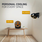 V-Guard Spinny Pro | High Speed with 2 Year Warranty 180 mm Table Fan (Orange Black | Pack of 1)