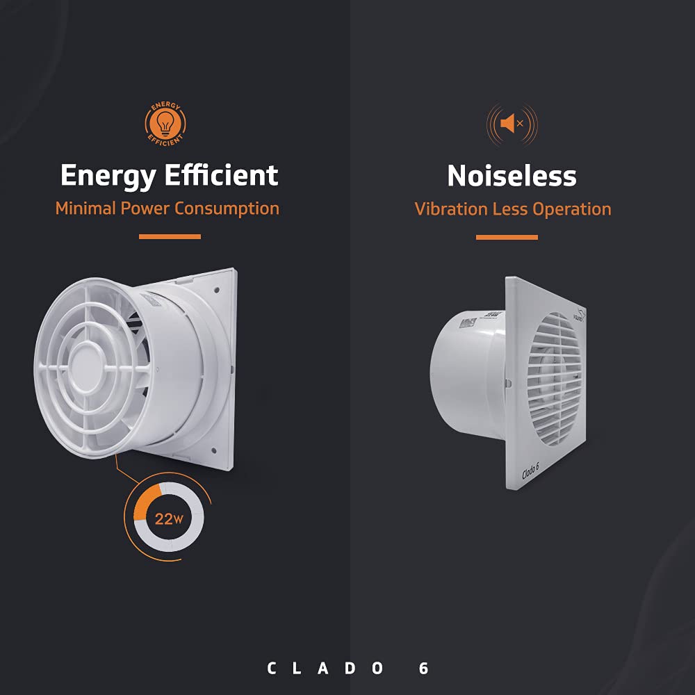 V-Guard Clado 6 150 mm Exhaust Fan |White