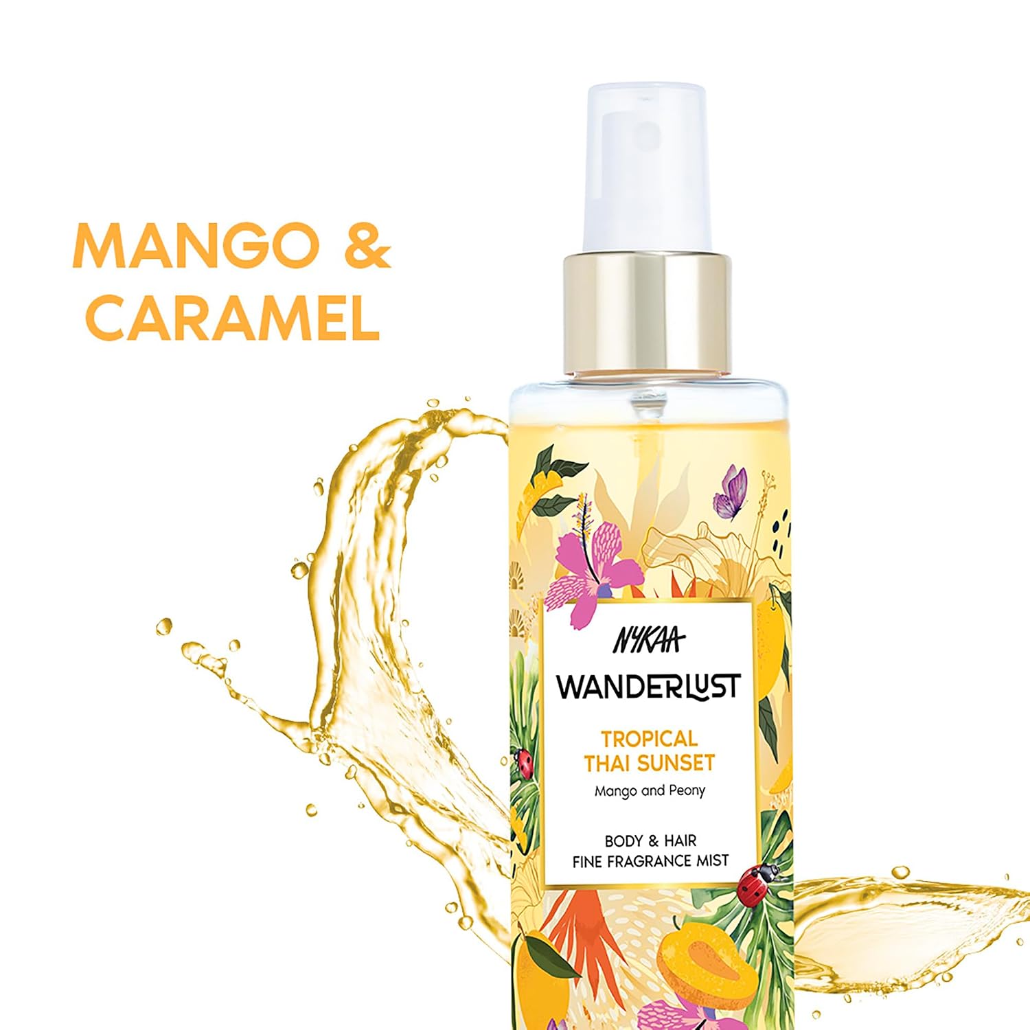 Nykaa Wanderlust Tropical Thai Sunset Body & Hair Fine fragrance Mist 200 ml