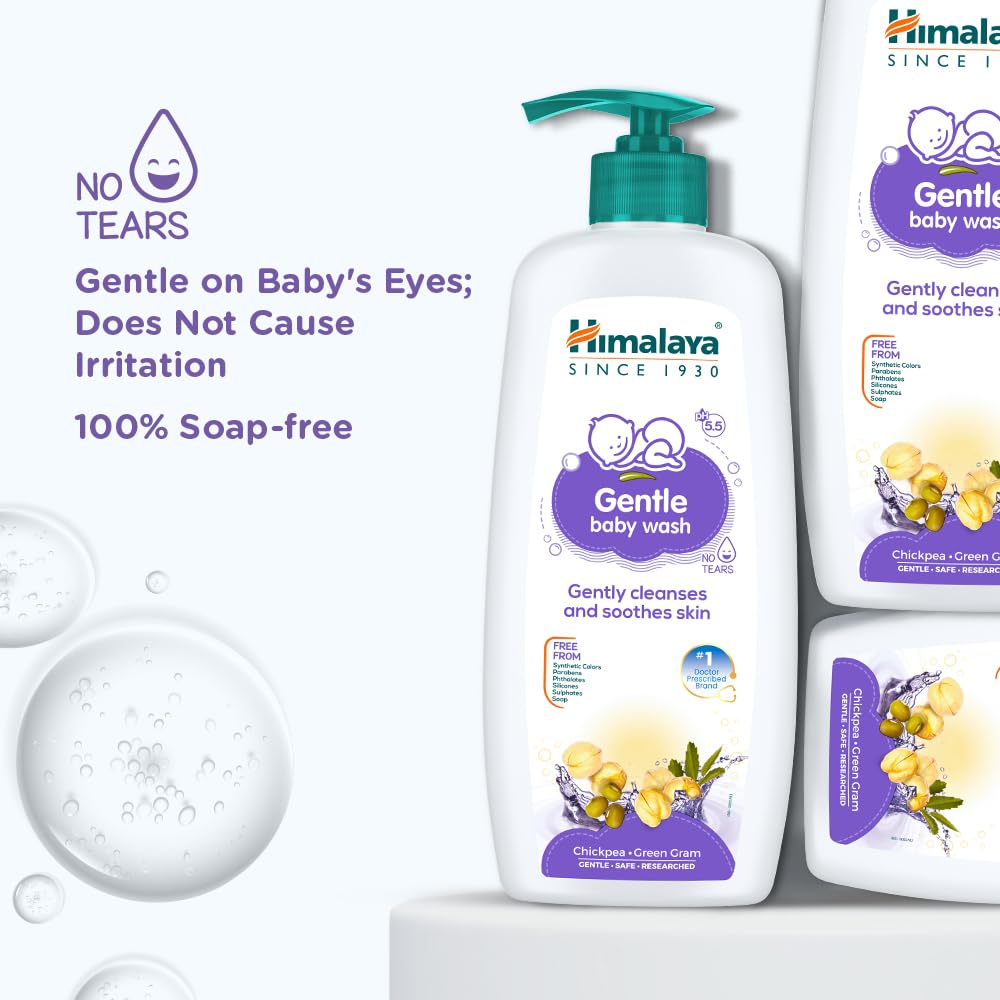 Himalaya Gentle Baby Wash|Chickpea,Fenugreek|pH 5.5|Safe from day1|200ml