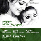 Ayurvedic Baby Kajal 5g, Herbal Kajal with Go Ghritham & Triphala, Lead-Free & Preservative-Free, Waterproof Tear-Free Kajal for Babies & Kids