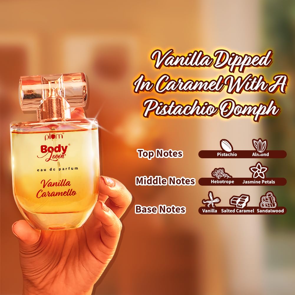 Plum BodyLovin' Vanilla Caramello Eau De Perfume (Parfum) 50 ml| Long-Lasting Gourmet Fragrance | Luxury Perfume for Women | Vanilla, Caramel &...