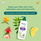 Himalaya Refreshing Baby Wash 200ml | No tears formula |with Watermelon, Neem & Lemon| Keeps baby's skin cool & fresh