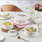 CELLO Jewel NX Insulated Casserole Set of 3 Pcs (500ml, 1000ml, 1500ml) White |