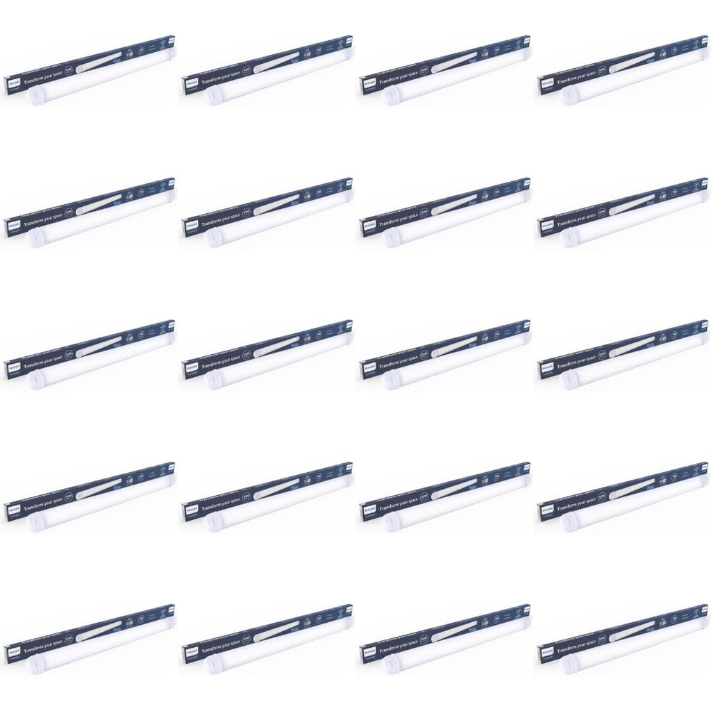 Philips 50-watt LED Batten/Tubelight | StarBright Compact 4-ft Decorative Modern LED Wall Tubelight for Living Room & Bedroom | Cool Day Light, Pack of 20