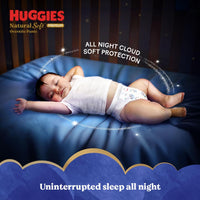 Huggies Natural Soft Overnite Diaper Pants| Premium Pant Style Baby Diapers Medium Size (M Size | 7-12 Kgs), 42 count| Keeps baby dry all night with cloud...