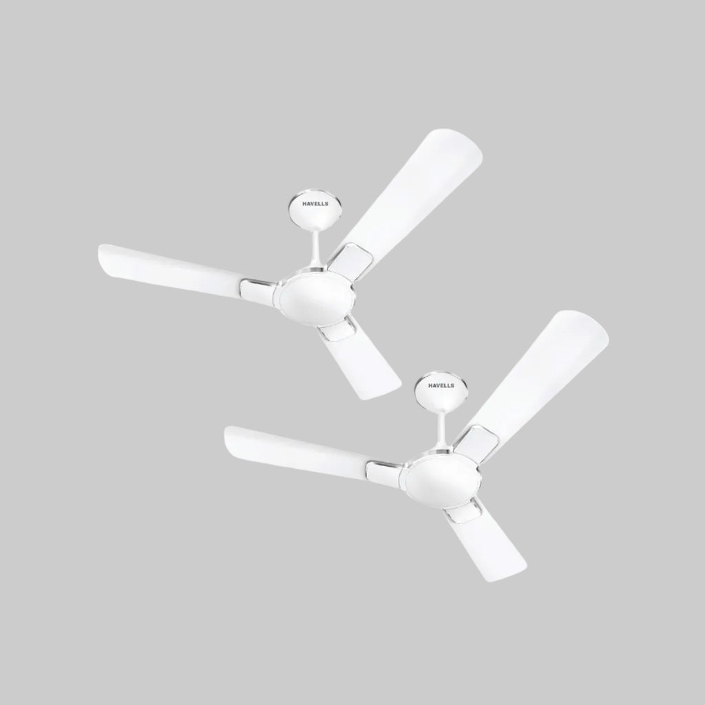 1200 mm FAN ENTICER ES MATT WHITE-CHROME